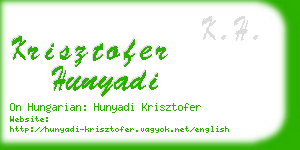 krisztofer hunyadi business card